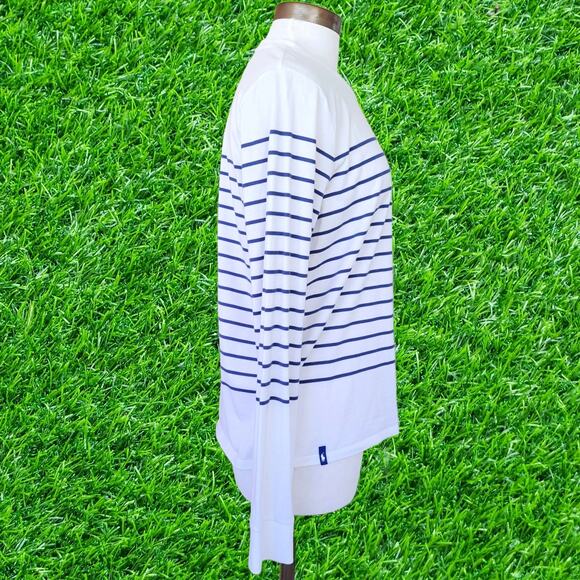 Ralph Lauren POLO Golf Women's Classic Stripe Top Long Sleeve Blue White Large - Picture 2 of 9
